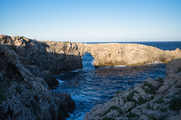 view of the Pont d'en Gil in Menorca