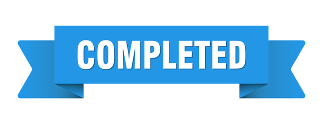 completed ribbon isolated on transparent background. completed ribbon