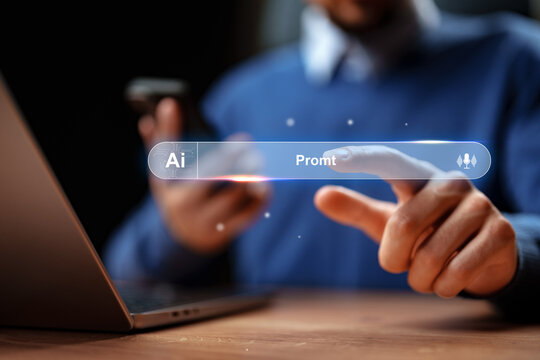 Exploring AI prompt creation at home using a laptop in a cozy evening setting