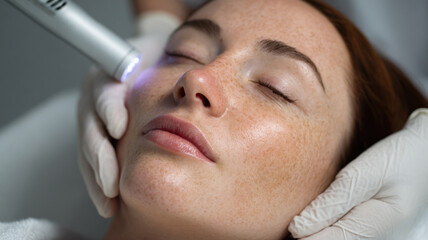 Laser pigmentation removal beam targeting dark spot