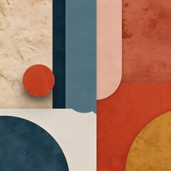 Contemporary Abstract Design with Clean Lines and Neutral Color Palette