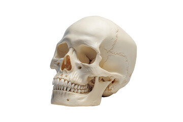 Naklejka premium Human skull isolated on transparent background