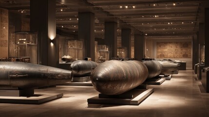 Ancient artifacts displayed in museum