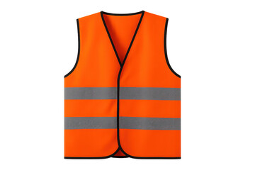 Bright orange safety vest with reflective stripes