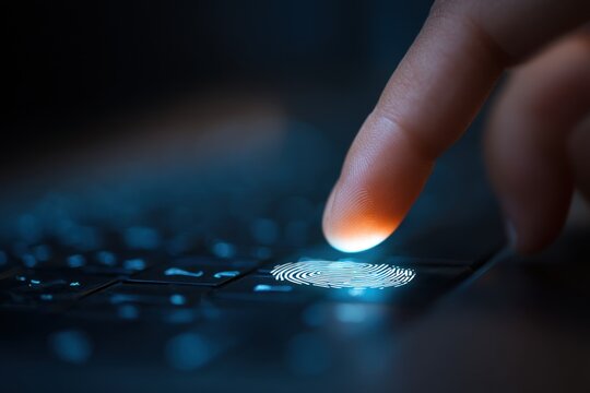 Finger scanning on a dark keyboard