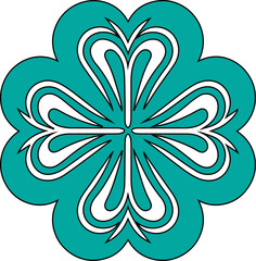 Abstract Four-Petal Geometric Flower Icon