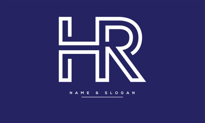 HR, RH, H, R Abstract Letters Logo Monogram