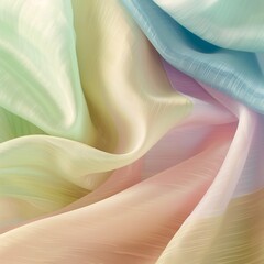 파스텔톤의 고운 비단 천 질감
