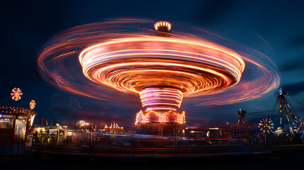 Wind making pinwheels spin at light speed on a fairground