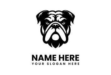 Bold Bulldog Logo Design with Detailed Features and Strong Presence.