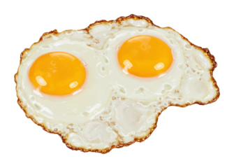Fried eggs cooking process kitchen food bright environment culinary art. Cut out png