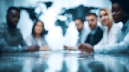 International business meeting with diverse global partners