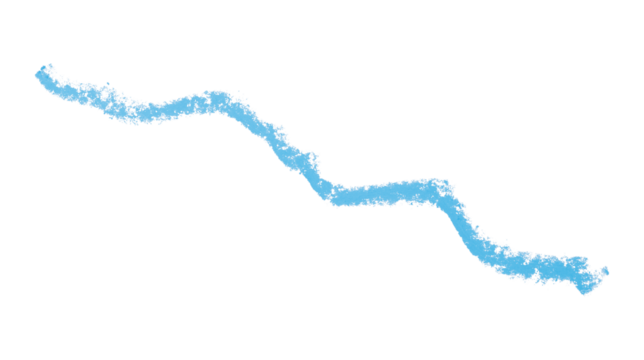 Light blue pencil hand writing strokes set on transparent background.