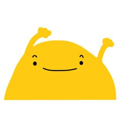 Funny yellow egg cartoon