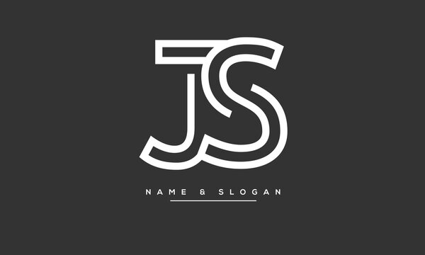 JS, SJ, J, S Abstract Letters Logo Monogram