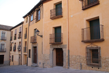 habitation buildings in segovia in spain 