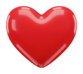 Heart symbolizing love and affection emotional vibrant colors concept of connection. Cut out png