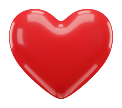 Heart symbolizing love and affection emotional vibrant colors concept of connection. Cut out png