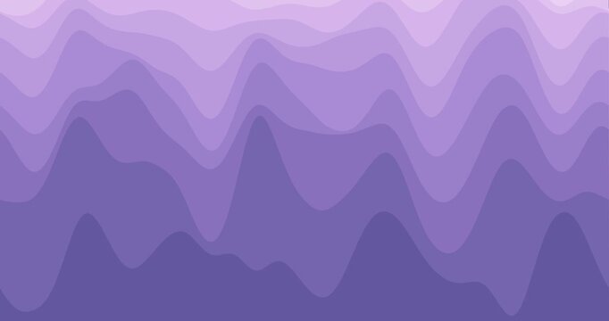 Abstract waves background. Loopable smoothly moving curves in purple colors. Creative footage.