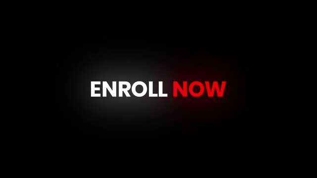 Enroll Now – 4K Particles Text Animation for Course Registration