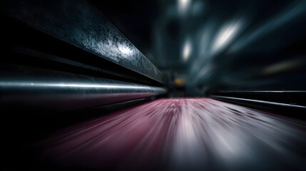 High speed printing press in action with dramatic lighting