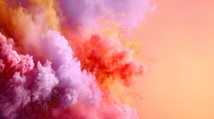 Vibrant explosion of colorful powder.