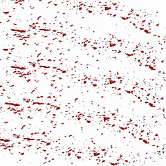 Fototapeta premium A vivid red paint splatter creates a grunge texture, resembling a blood or ink stain pattern
