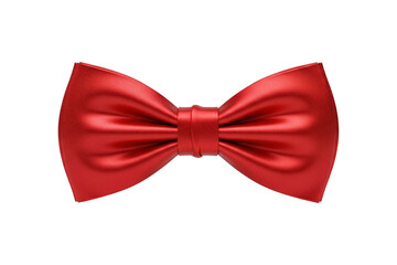 Red Bow Tie Isolated on White Background