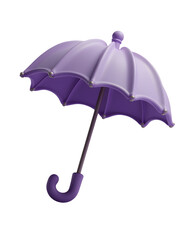 Bright purple umbrella provides cheerful shelter. delightful weather accessory