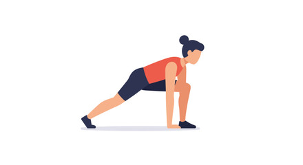 Woman in lunge position for fitness and strength, promoting health and wellness through exercise