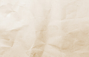 Crumpled Kraft Paper Texture Background
