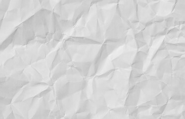Crumpled white paper texture background