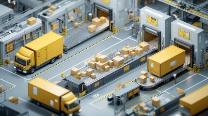 Automated warehouse logistics facility