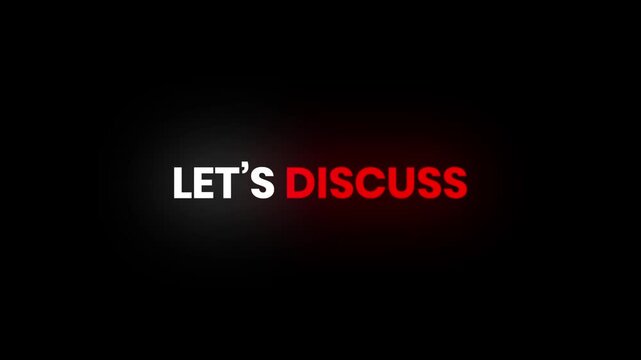 Let&rsquo;s Discuss &ndash; 4K Particles Text Animation for Business and Collaboration