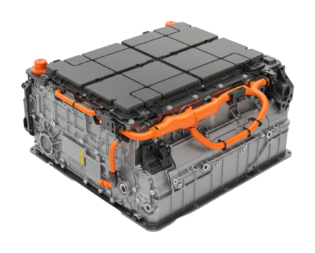 Electric vehicle battery pack disassembly process workshop instructional guide industrial environment technology insights. Cut out png