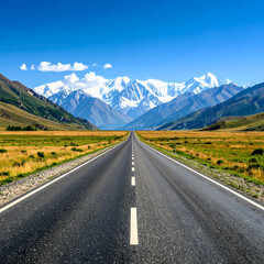 Mountain road scenic landscape