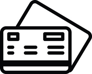 Credit Card Or Debit Card Icon Vector and Online Shopping Banking Design Concepts