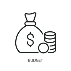 Budget thin line vector icons.
