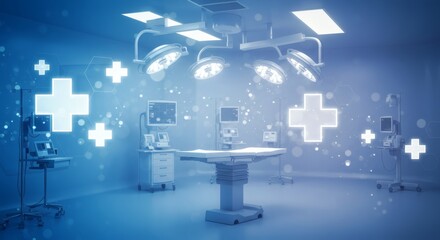 Medical Illustration with Sparkle and Bokeh Effects