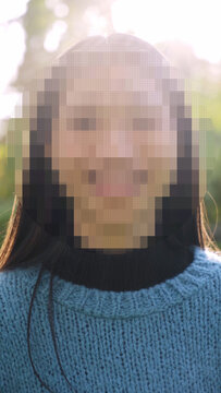 Pixelate Person Face &ndash; Privacy Protection Motion Effect Vertical