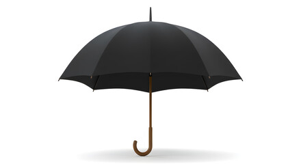 Open Umbrella on White Background
