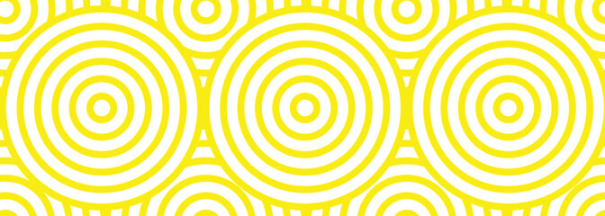 Doodle banner with yellow ramen pattern on white background. Wave abstract pattern. vector eps 10