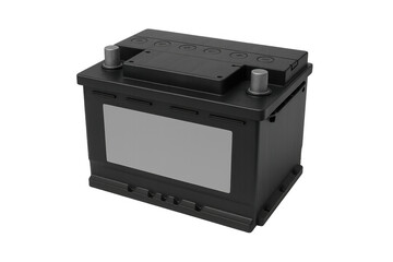 12v car battery with transparent background providing power