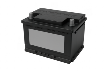 12v car battery with transparent background providing power