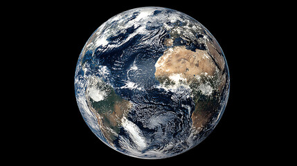 Fototapeta premium A detailed geographic depiction of our planet Earth from space
