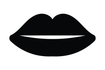 lip icon, flat style lip icon.