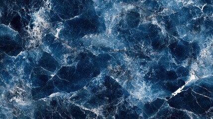 Fototapeta premium Seamless navy blue and silver marble aesthetics in digital design environments