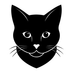 Obraz premium cat head silhouette