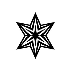 Obraz premium Geometric star silhouette, Geometric star vector