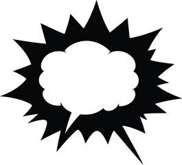 High Resolution Speech Bubble Silhouette.